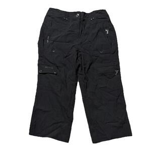Jamie Sadock Womens Size 4 Black Golf Capri Pants Cargo Pockets